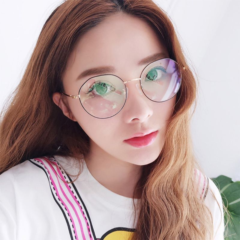 Style Optical Glasses Geometric Myopia Frame Clear Lens Spectacle Eyeglasses 2XPC