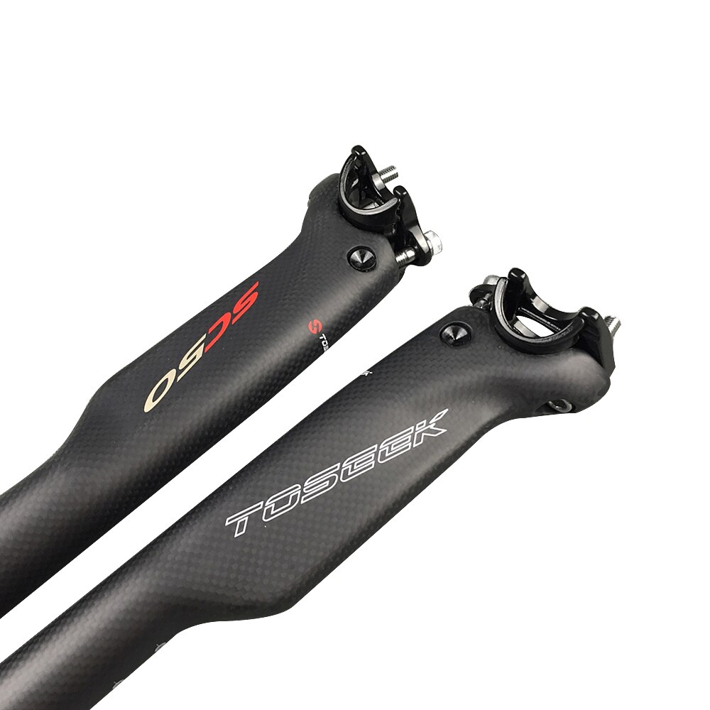 Toseek SC50 full carbon fiber seatpost mountain bike road bicycle seat tube 27.2/30.8/31.6mm X 350/400mm carbon seatposts