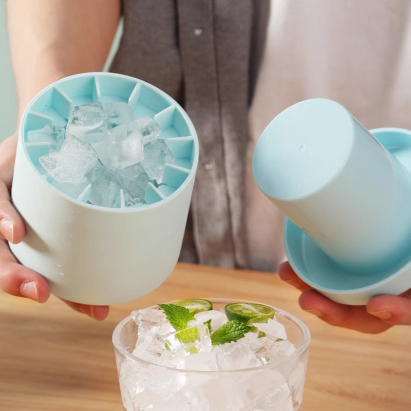 Round Ice Cube Mold Summer Silicone Ice Bucket Diy Homemade Refrigerator Freeze Ice Maker Ice Cube Mold Barware Tool
