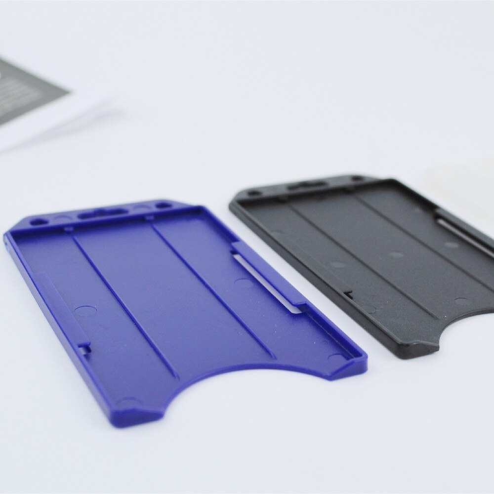 Bestom 2pcs Vertical ID Card Case Bus Pass Cover Single-sided Card Protector School Card Holder Office Supplies