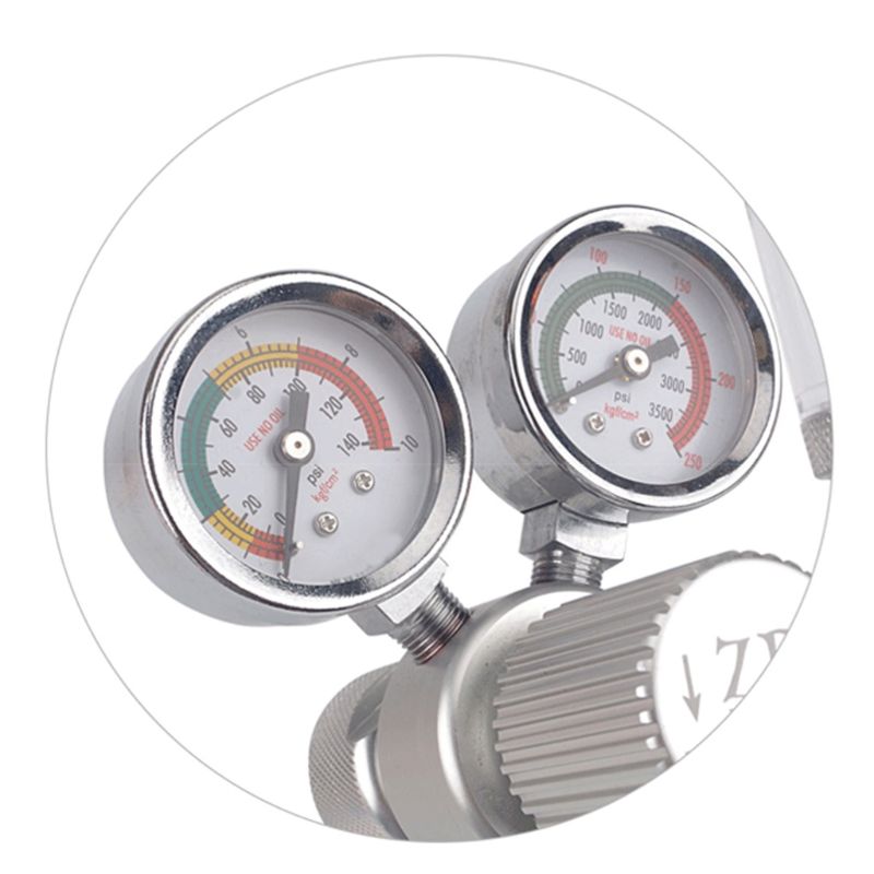 Aquarium CO2 Regulator Mini Dual Gauge Display with Bubble Counter Check Valve Q39B