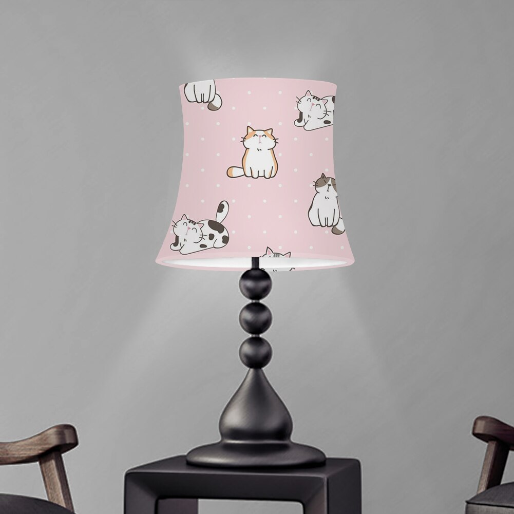Cute Cat Printed Household Cloth Art Chandelier Lampshade Floor Lamp Shade Light Cover for Table Lamps for Wall Lamps: ZSH0249HSL