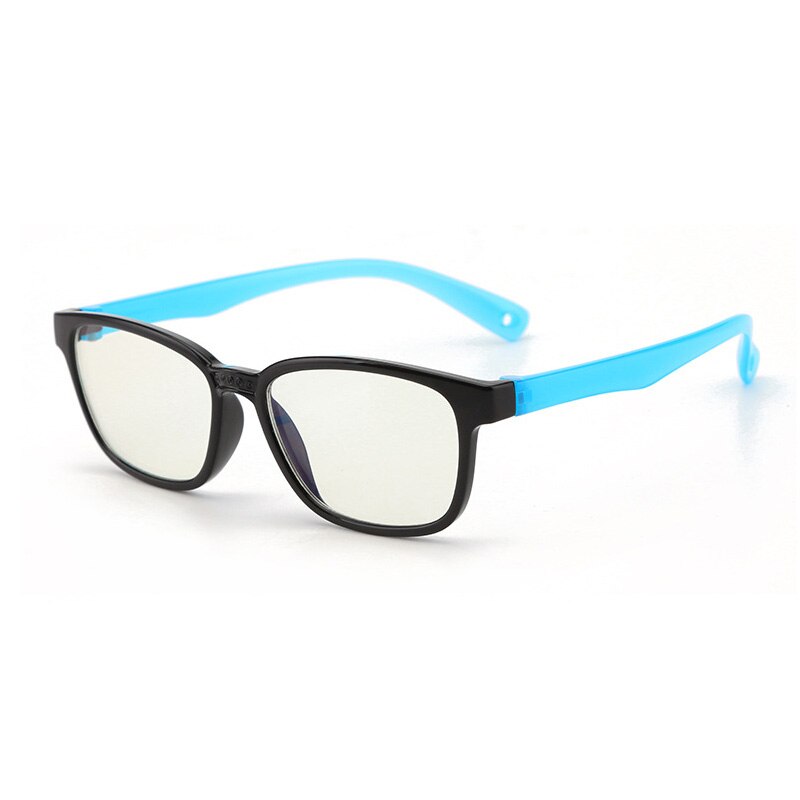Blue Light Glasses Children Blocking Computer Eyeglasses Kids Girls Transparent TR90 Soft Silicone Frame UV400: C14