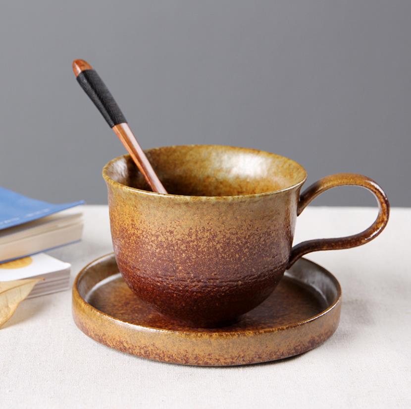 Japansk stil grov keramik retro kontor temuggar vintage handgjorda vattenkopp kaffe mjölk drinkware