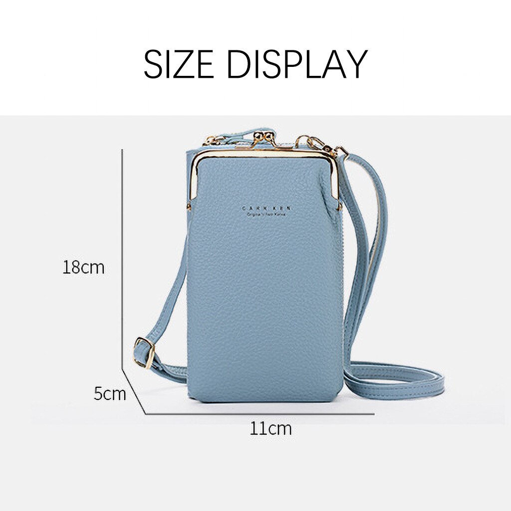 PU Large Capacity Cellphone Bag Female Daily Use Shoulder Bags Women Leather Card Crossbody Messenger Bag Ladies Purse