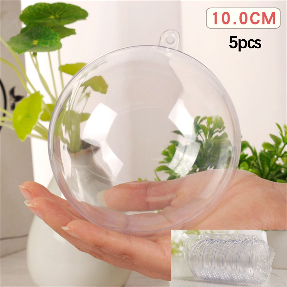 4-12 cm Weihnachten Transparente Kugel Kunststoff Befüllbare Flitter Weihnachtsbaum Hängende Ornamente Dekoration für Zuhause Neujahr Party: Schokolade