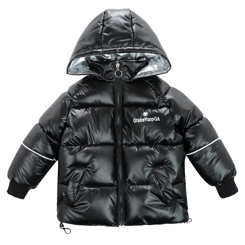 Rlyaeiz glanzende kinderwinterjassen voor jongens parka jassen 80%  dons jongensjassen dikke warme kleding leeftijd 2-9y