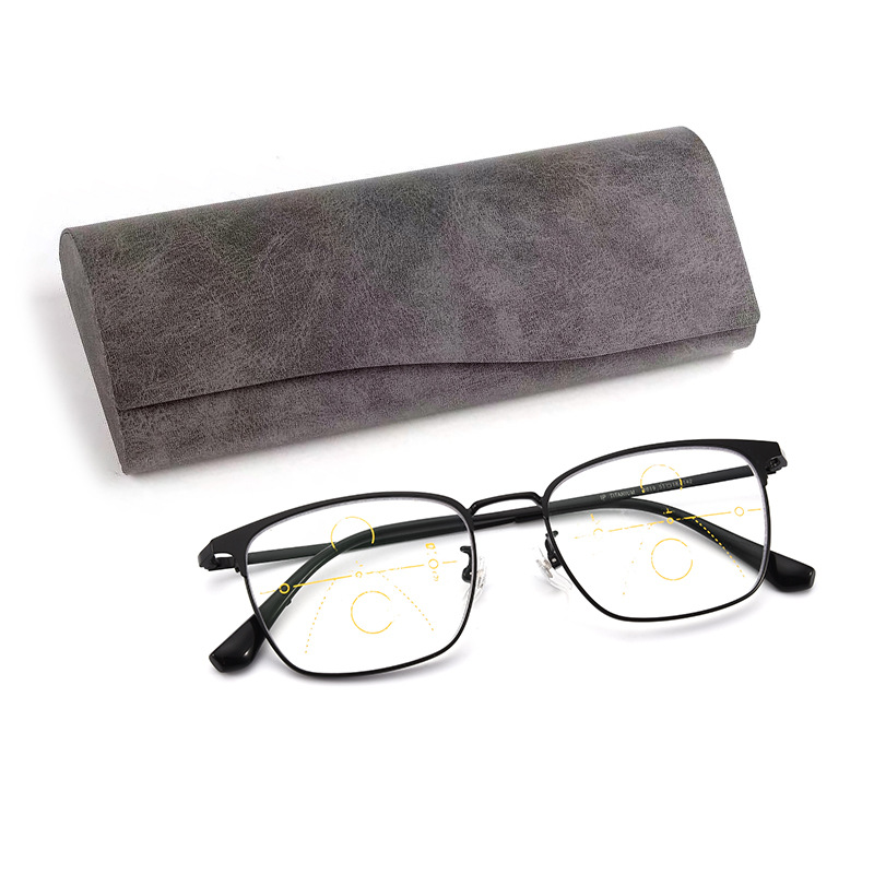 Can See Far To See Near A Body Progressive Multi-focus Anti-blue Light Two-color Reading Glasses