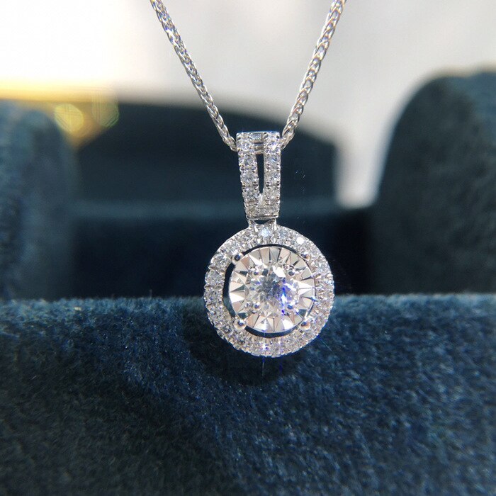 S925 Silber Halskette Natürliche Diamant mit Moissanite Edelstein Anhänger für Frauen Silber 925 Schmuck Collare Mujer Anhänger