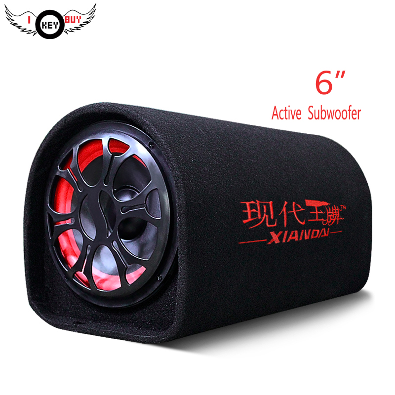 6 Inch 12 v 220 v 300 watt Auto Audio Hifi Draagbare Actieve Tunnel Speakers KTV Boom Box stage Buis Auto Subwoofers