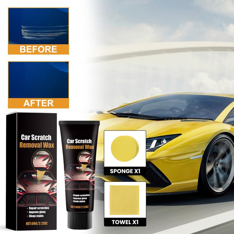 Quick Scratch Eraser Kit Car Scratch Remover Repair Paste Rubbing Compound Car Care Kit Towel & Sponge Included