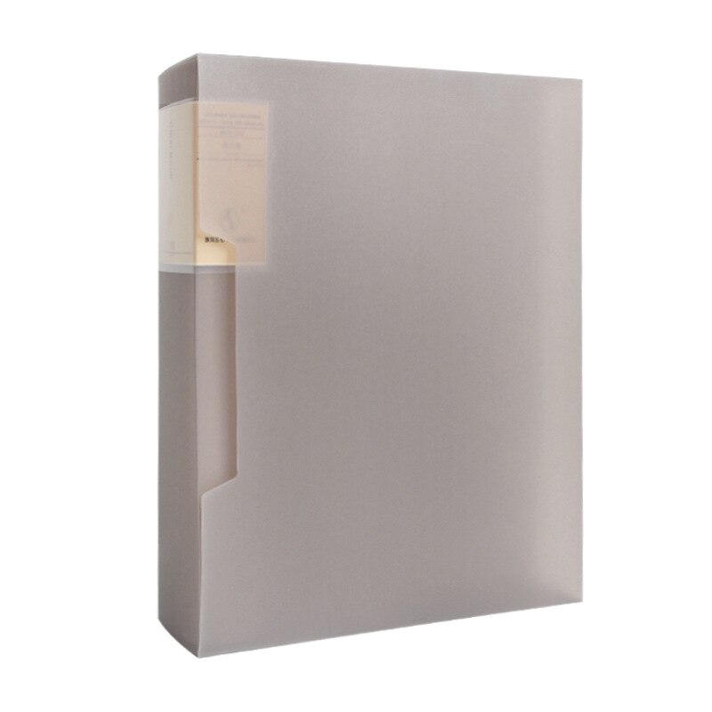 A4 Gray Information Book Examination Paper Folder Finishing Transparent Insert Multi-layered File Book Classification Collection