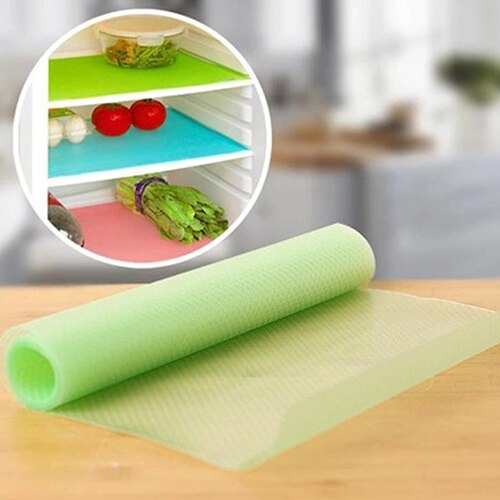 Anti-oilnn-esterilla para frigorífico con estilo, se puede reutilizar, almohadilla impermeable se puede lavar, alfombrilla para armario, almohadilla de espuma para frutas y verduras de 45*29cm