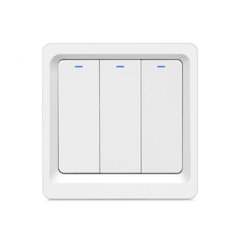 Smart Wall Switch Zigbee Wireless Tuya Smart Life Remote Control Light Switch Wall Fire Wire Triple Button For Alexa Google Home: 3 gang
