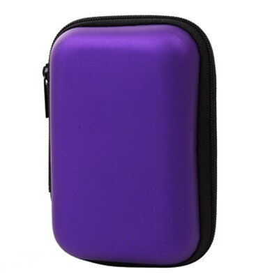 Portable Travel Phone Charger Accessories Bags for Phone Data Organizer Electronic SD Card USB Cable Earphone Bag Case: Purple