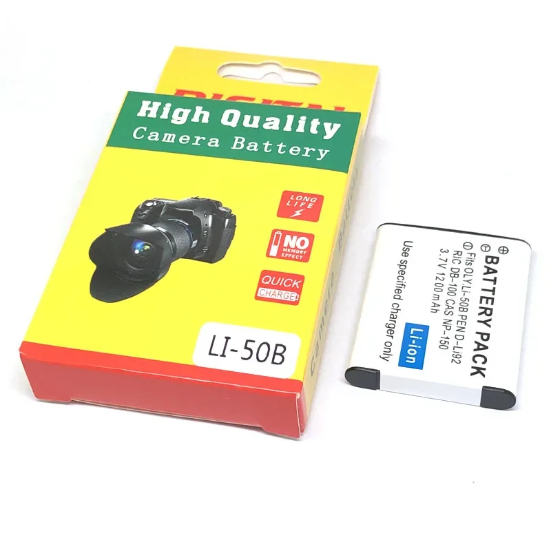 Li-50B D-Li92 NP150 DB100 cargador de batería para Olympus Pentax Casio RICOH u6020 XZ10 800UZ VR370 VH520 VG190 TG860 SZ31 SH25 SH21