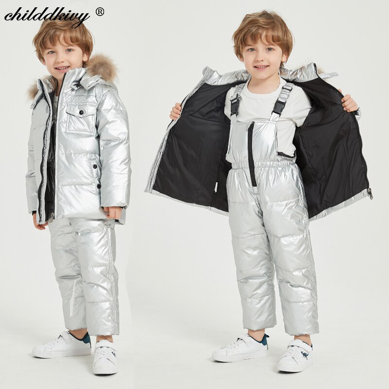 1-5Years Winter Jumpsuit Voor Kinderen Baby Jongen Meisje Kleding Set Kinderen Parka Jas Baby Snowsuit Jas Voor Meisjes Kinderen Kleding