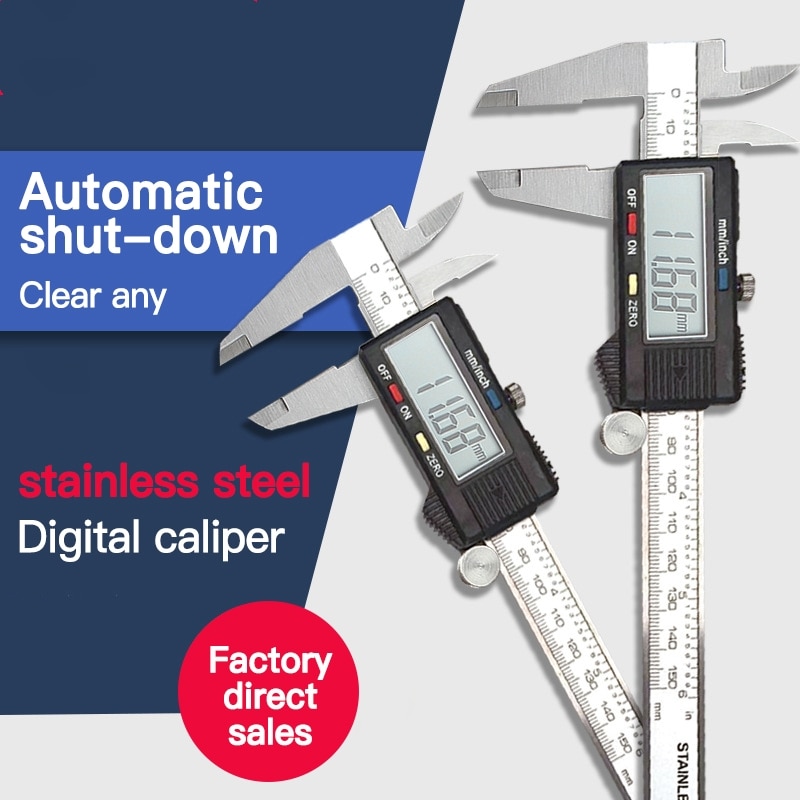 Hardened Stainless Steel0-150 200 300mm Digital Caliper Vernier Caliper Micrometer Electronic Vernier Caliper Measuring Tool