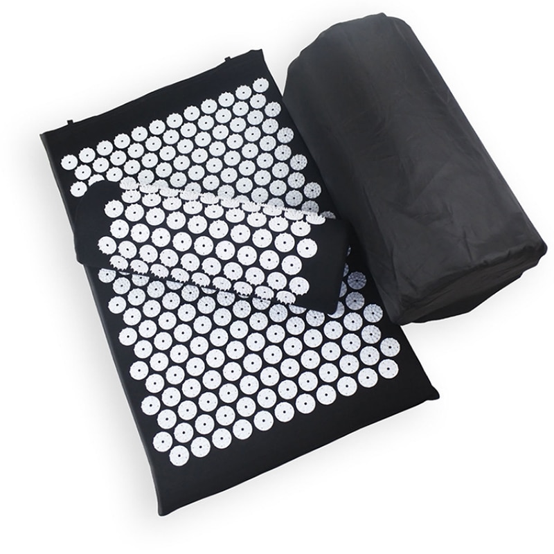 Massage mat Cushion Shakti Mat Acupressure Relieve Back Body Pain Spike Mat Acupuncture Massage Yoga Mat with Pillow 68*42cm