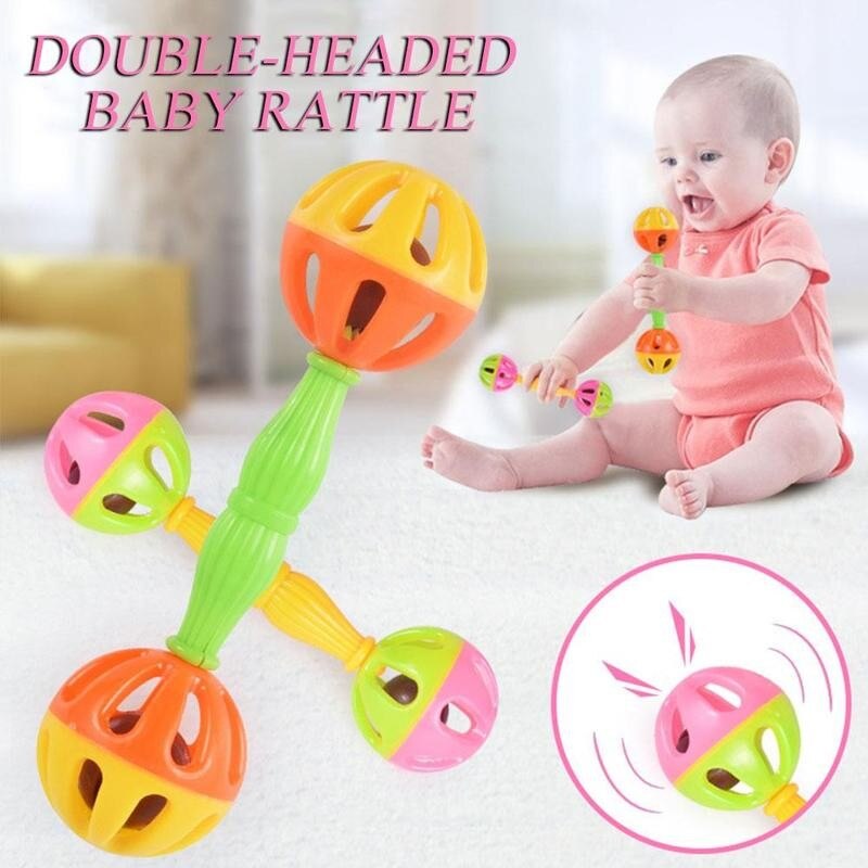 2pcs Baby Rattles Bell Newborn 0-12 Months Early Educational Development Toy Infant Shakes Hand Bells Rattles