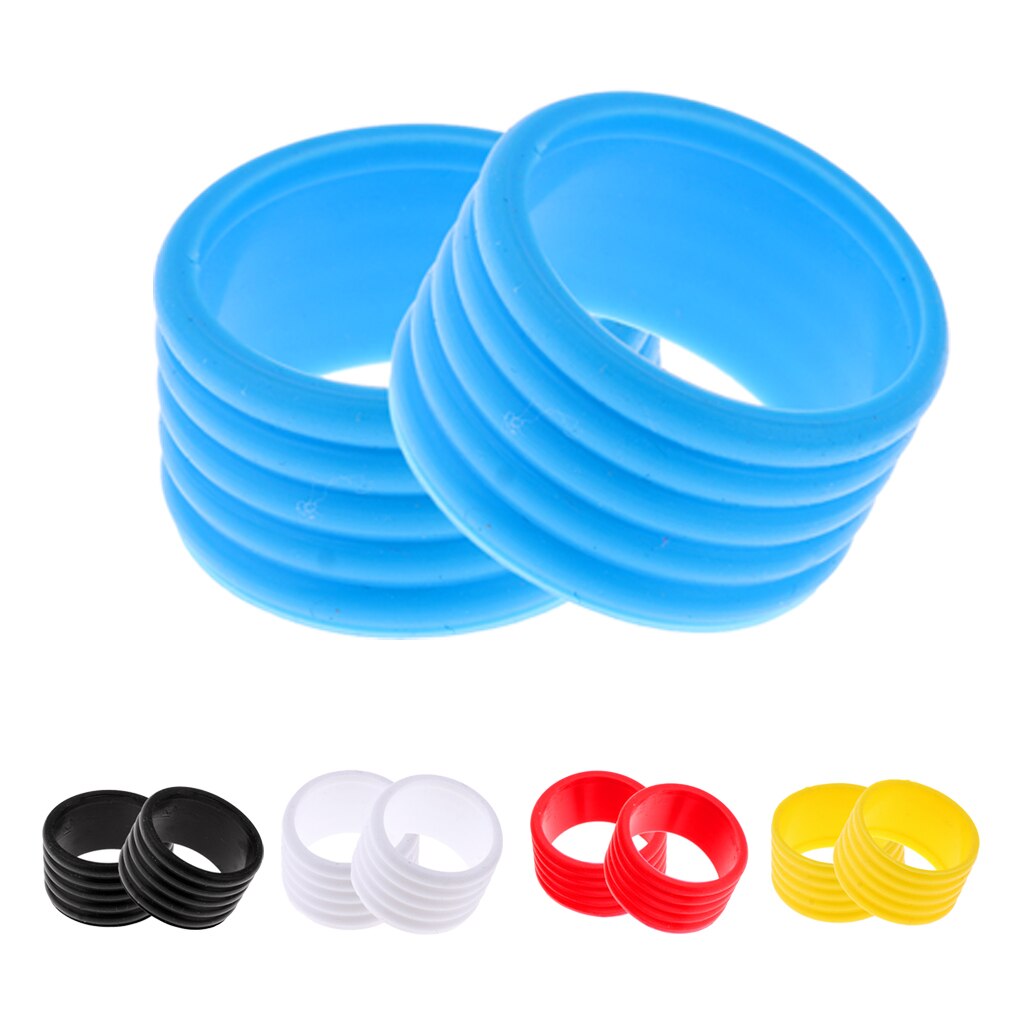 2Stck Silikon Badminton quetschen Tennis Schläger Griff Griff Fix Ring Beschützer Band über