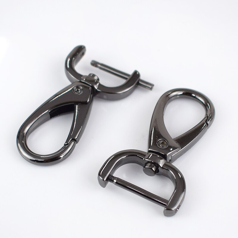 2 stk 16/20/25/38mm metalspænder aftagelig hummer karbinhage hundehalsbånd nøglering drejelige trigger clips karabok gør-det-selv tilbehør: 16mm / Gunblack
