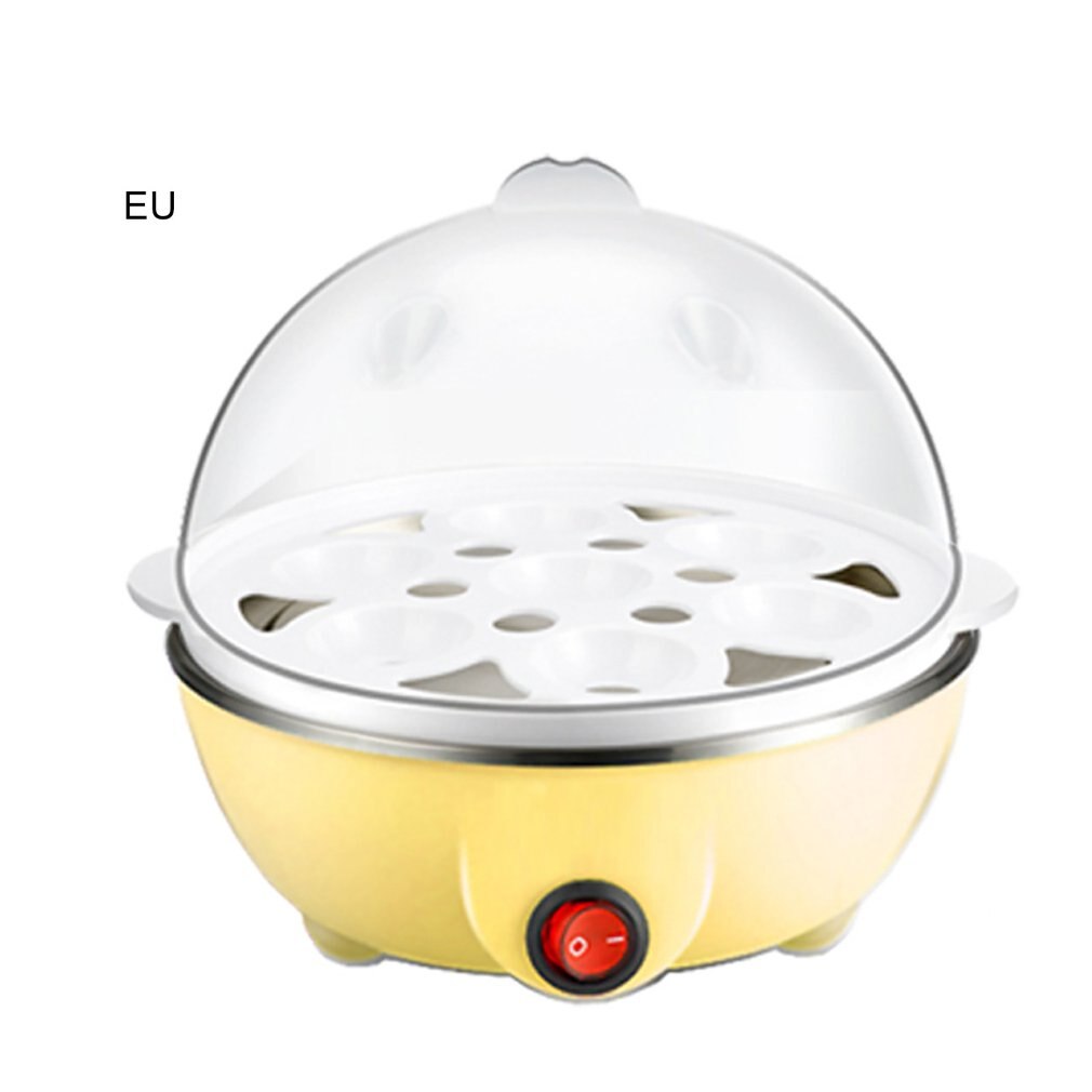 Multi-Function Egg Cooker Mini Steamed Egg Appliance Home Appliance Single-Layer Egg Cooker Breakfast Machine: Champagne