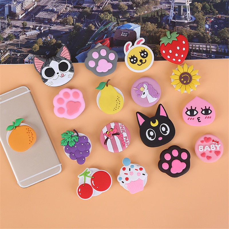 Cute cartoon cat handle bracket airbag bracket mobile phone finger ring bracket suitable for iPhone 11 Huawei Samsung Xiaomi