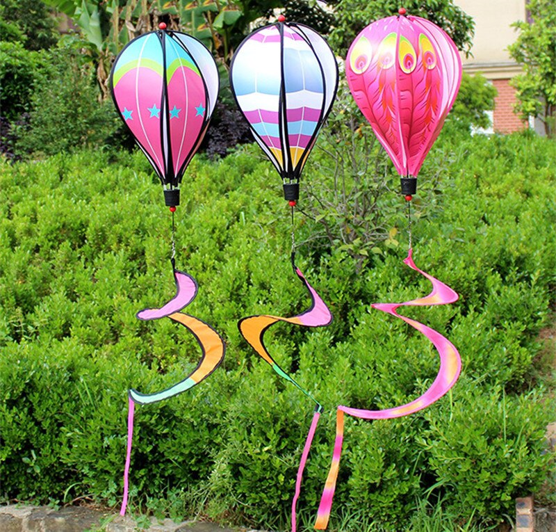 Luchtballon regenboog spiraal windmolen kleurrijke wind rotator tent vlieger lange staart nylon buiten tuin huis decoraties speelgoed