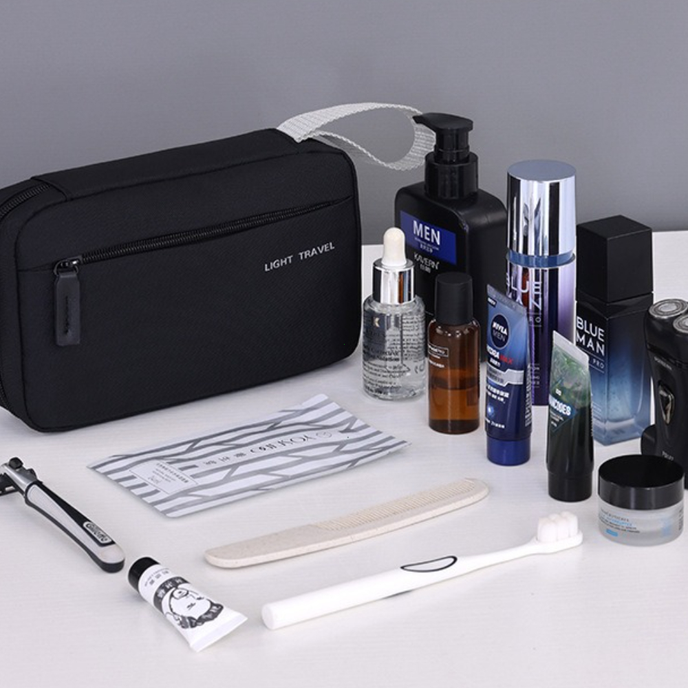 3-in-1 Travel Toiletry Bag for Men Oxford Toiletry Organizer Dopp Kit Water-resistant Shaving Bag Cosmetic Bag Makeup Organizer