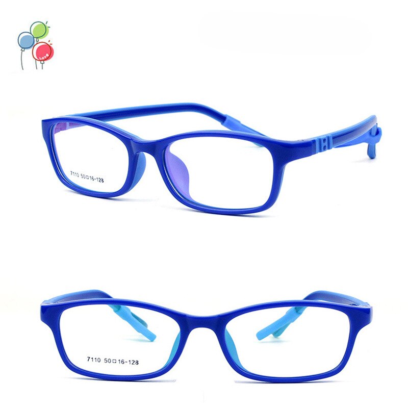 Eyeoomu børnebriller  tr90 silikone optiske briller med gummihylster sport børn nærsynethed dreng hypermetropi pige sammenfoldeligt stel: Blå