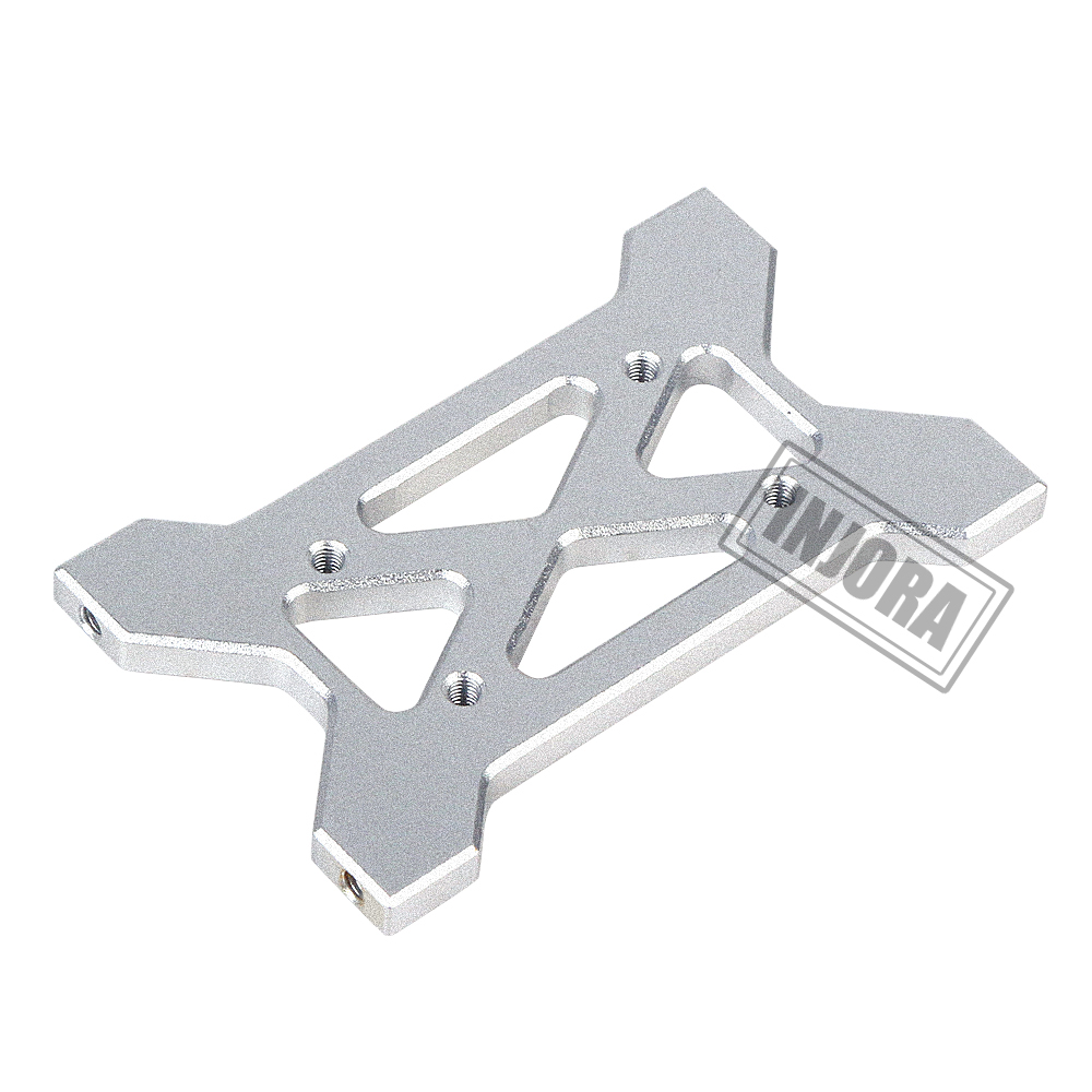 INJORA 313mm 12,3 "distancia entre ejes caja de cambios Prefixal Marco de Metal para 1/10 RC orugas coche Axial SCX10 y SCX10 II 90046: Battery Tray Stand