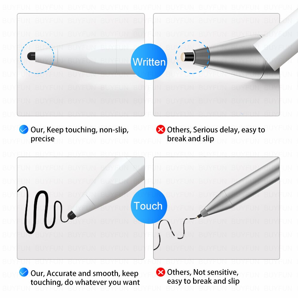 Universell magnetisk aktiv stylus penna surfplatta ritning kapacitiv skärm pekpenna för ipad ios android alla telefon smarta tillbehör