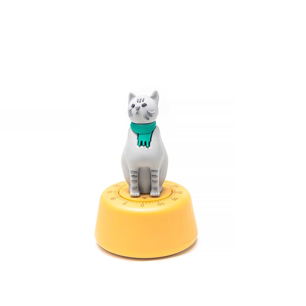 Cute Cat Timer Student Studying Time Manager Kitchen Timer Mechanical Reminder Cooking Tools Multifuctional Mordern Timer LD567: color4