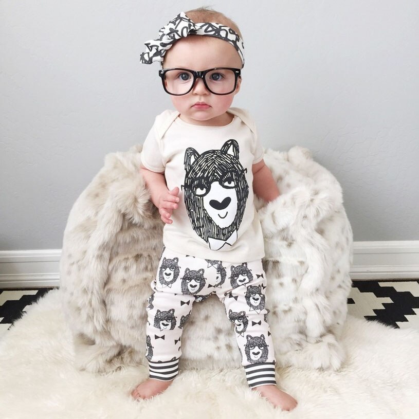 Ensemble garcon avec jean tegneserie conjunto infantil menino drenge tøj forårs t-shirt og bukser to stykker babytøj sæt