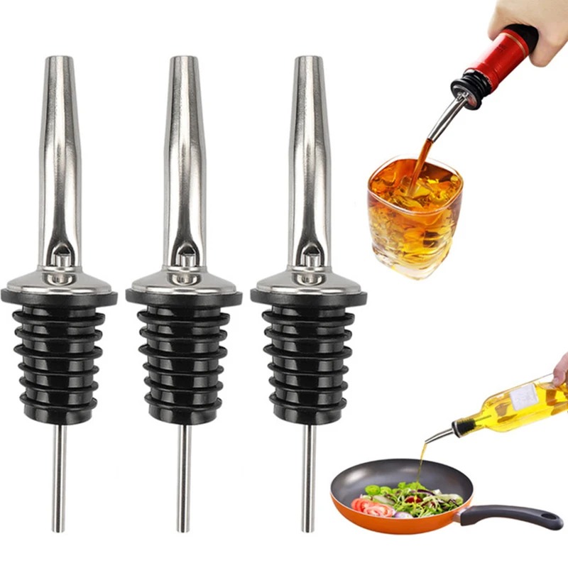 1/2/3/4 Stuks Rvs Wijn Flessenstop Olijfolie Schenker Dispenser Uitloop Fles schenker Stopper Voor Fles Bar Accessoires