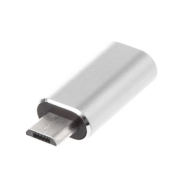 8Pin Lightning Kabel Naar Micro Usb Male Adapter Connector Voor Samsung Xiaomi Huawei Android Mobiel Tablet Pc: silver