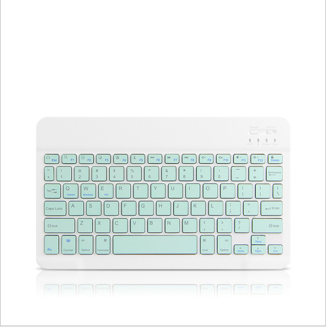 For iPad Teclado Bluetooth Keyboard Mute Wireless Mouse For Xiaomi Samsung Huawei Tablet Phone Android IOS Windows: Green Keyboard
