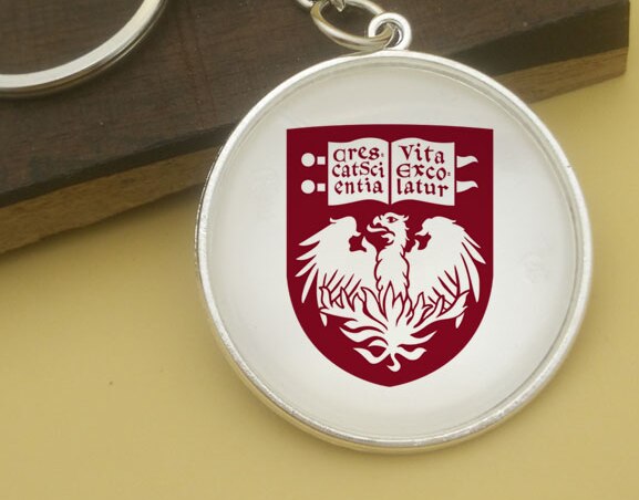 De Verenigde Staten Amerika Hoger University Wereldberoemde Universiteiten College Sleutelhanger Badge Souvenir Classic Wereld: Chicago  University