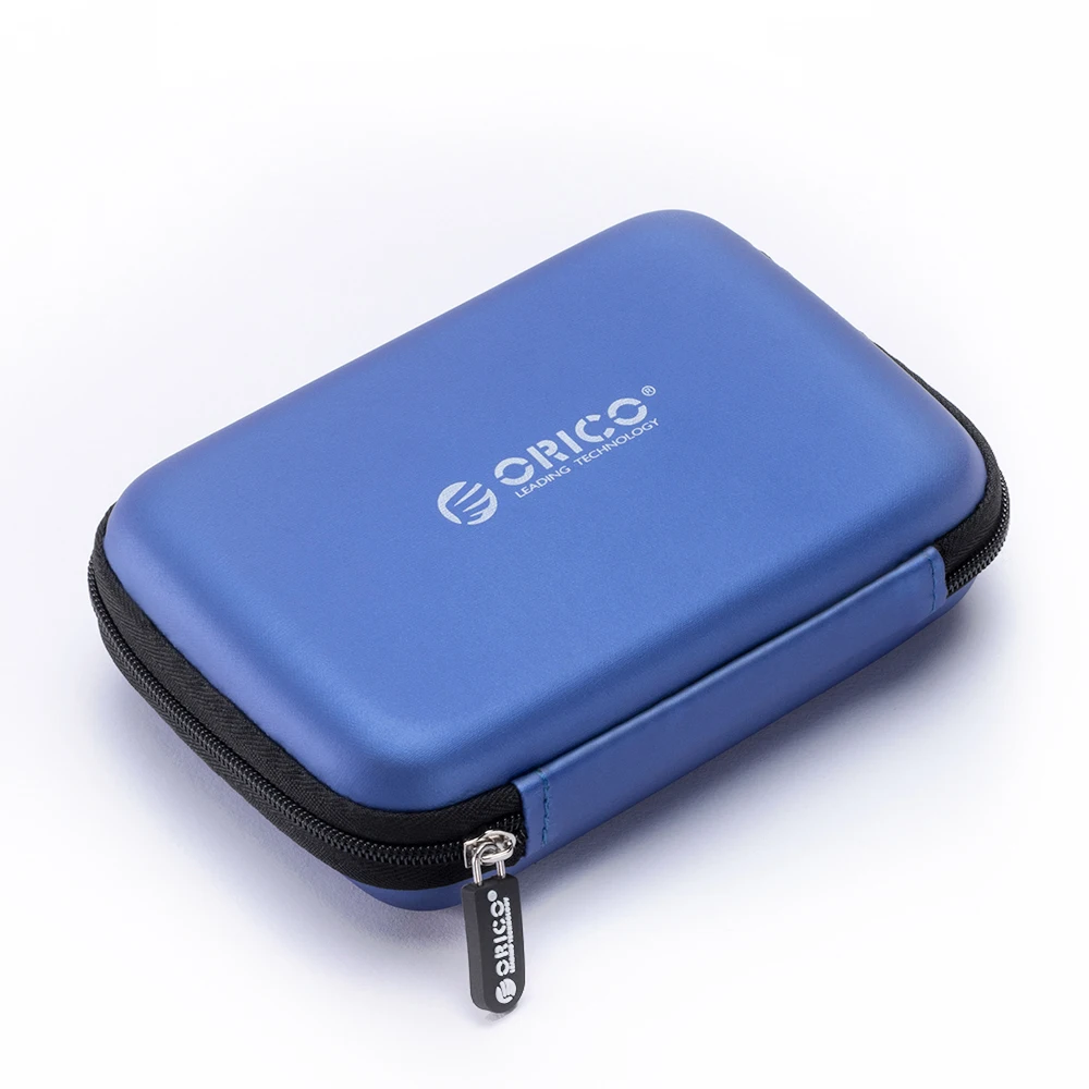 ORICO 2,5 Zoll HDD Box Schutzpaket Tragbare Festplattentasche für externe tragbare Festplattenbox Aufbewahrungstasche Blau/Rot/Schwarz