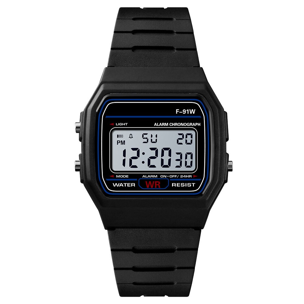 Led Waterbestendig Digitale Horloge Mannen Quartz Horloge & Casual Sport Analoge Reloj Hombre Часы Мужские Наручные: Black