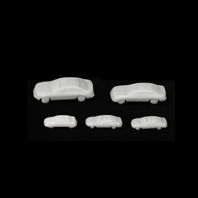 1:250-500 Scale DIY ABS Plastic Model Miniature White Car For Vehicle Building Landscape Street Scene