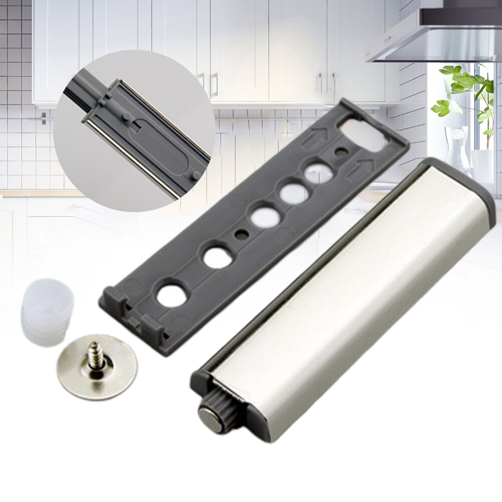 10pcs Stopper Damper Buffer With Screws Latch Magnetic Door Catch Stainless Steel Push To Open Drawer Hinges Hardware Cupboard