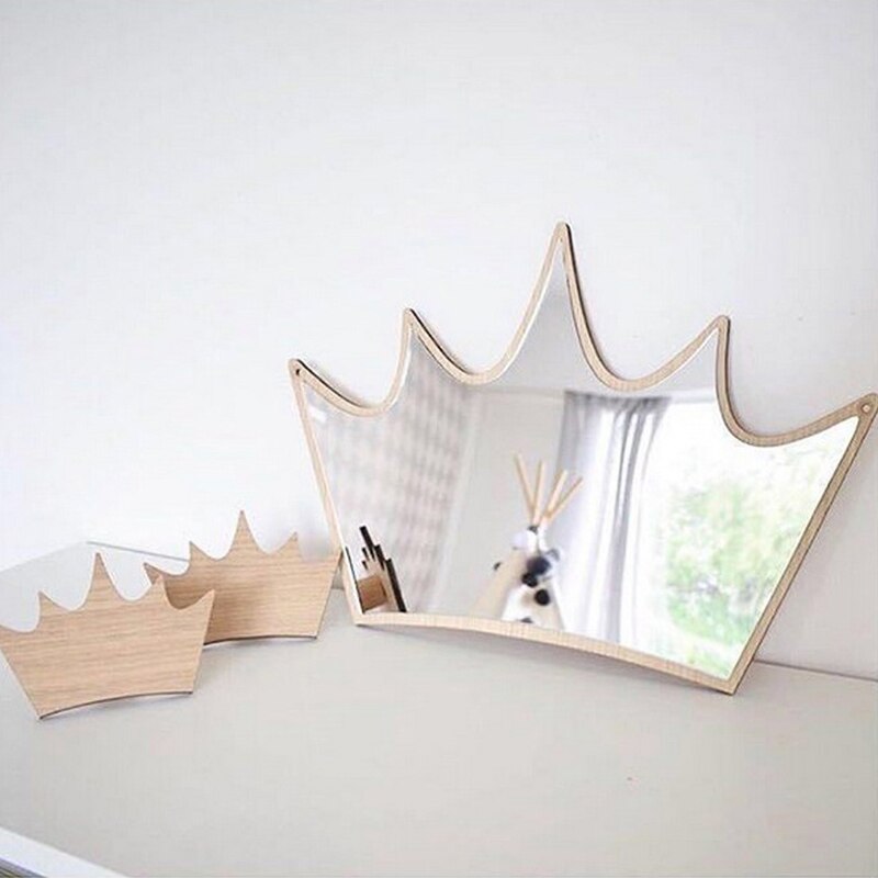 Nordisk skandinavien stil kawaii barnkammare dekorativ spegel väggmålning venetiansk badrum rund plexiglas vägg spegel dekorativ spegel
