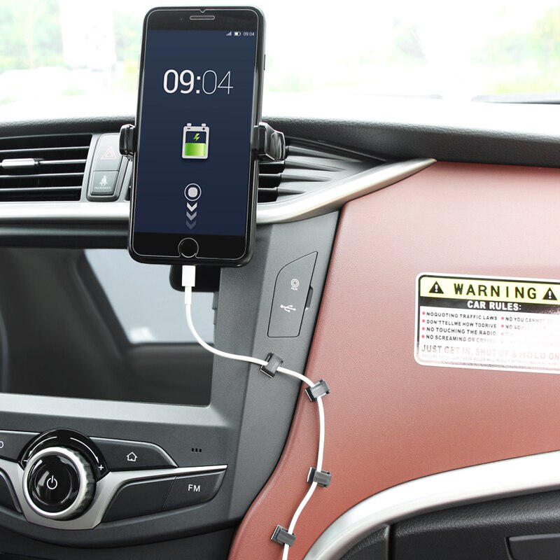 20Pcs Wire Tie Cable Clamp Clips Holder Self Adhesive Plastic Cable Holder Rectangle Mount Clamp Tie Cord Holder