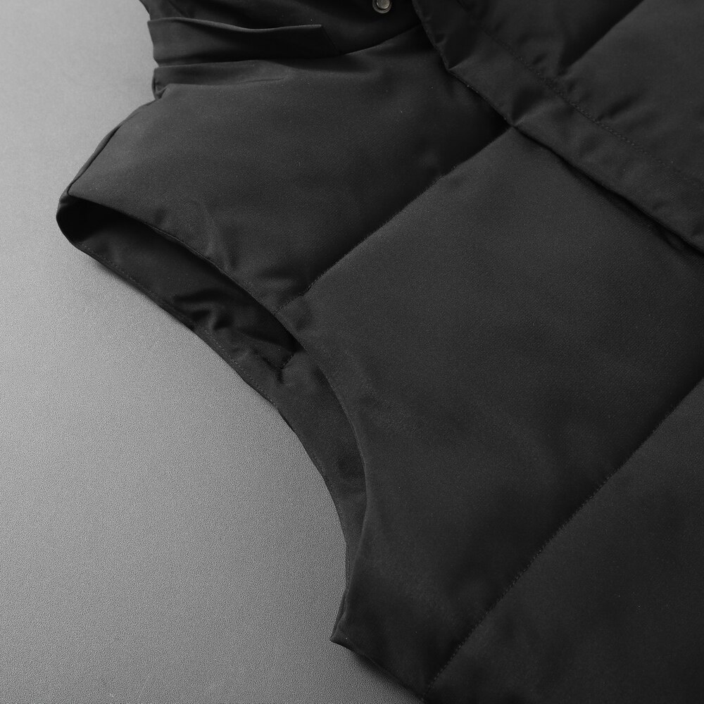 Winter Mannen Vest Grote Maat 5XL Lange Jas Hoed Afneembare Vesten Thicken Warm Mouwloze Jassen Winddicht Parka Heren Kleding