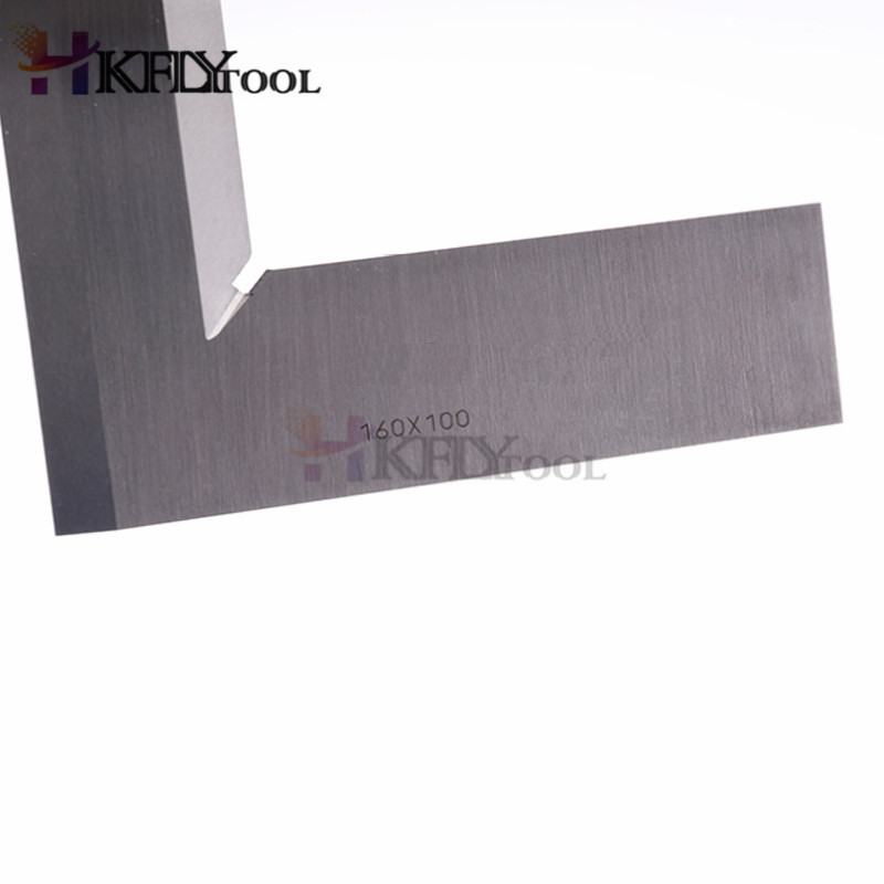 Zilverkleurige 160 x 100mm winkelhaak met lemmet, 90 graden hoek, l-vormig vierkant, 90 graden hoek, liniaal, meetblad