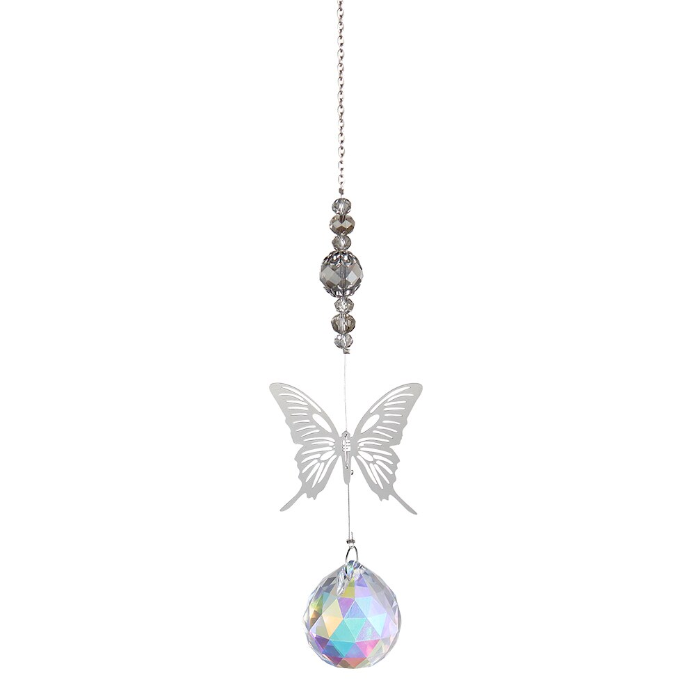 Crystal Windchimes Sun Catcher Crystal Prism Pendant Rainbow Maker Butterfly Car Hanging Pendant Window Curtain Wind Chime: 3