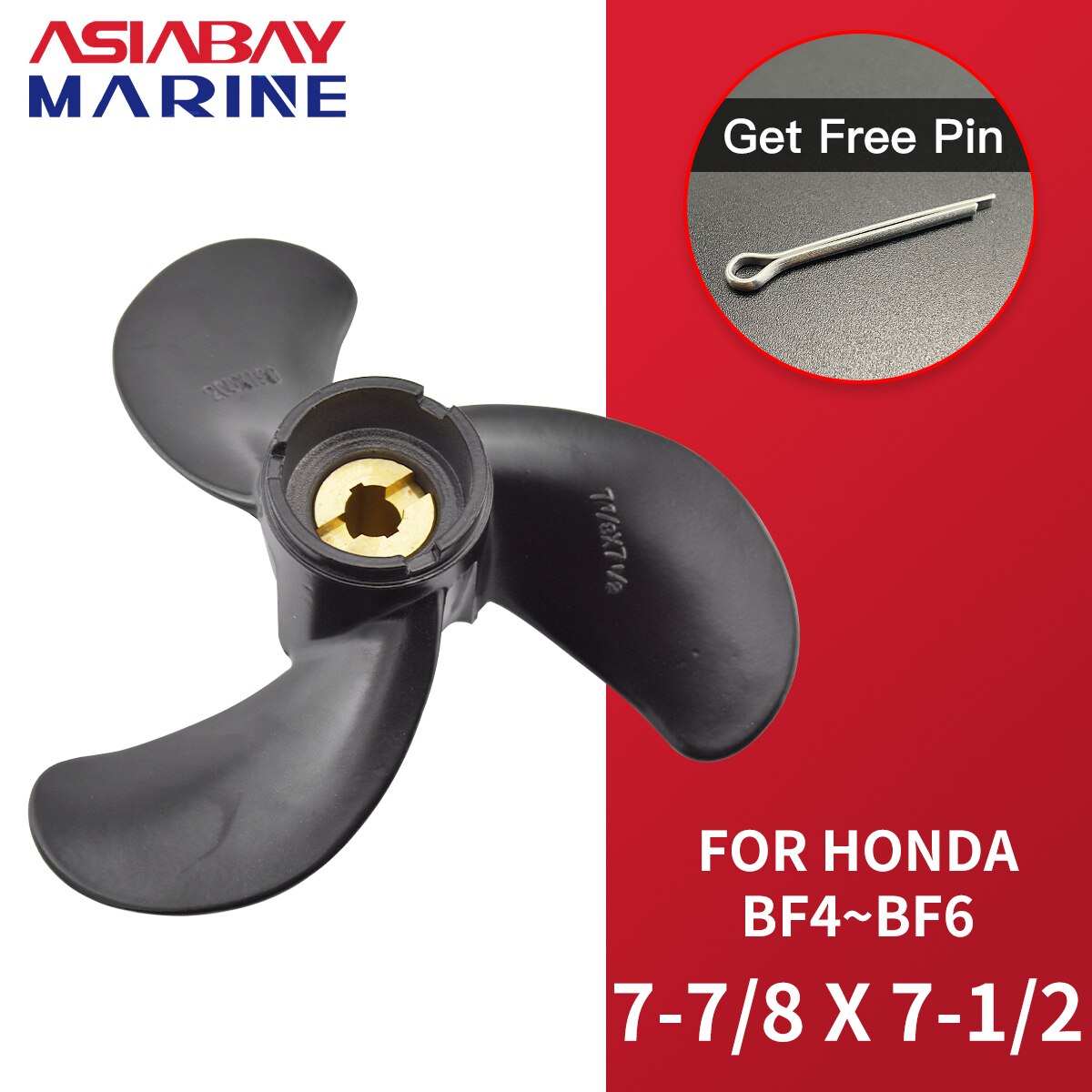 thumbnail image 2 of ARKDOZA 7.8x9 Aluinu Outboard Propeller 48-812951A02 For - Want It All 2 of 14