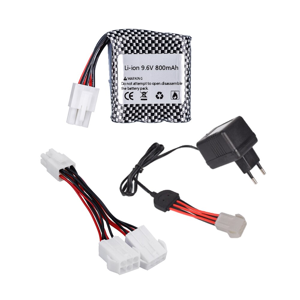 Batería de iones de litio de 16500 V, 9,6 mAh, para 800, 9115, 9116, S911, S912, enchufe de EL-6P de coche RC de alta potencia, piezas de repuesto de batería de 9,6 v: YELLOW